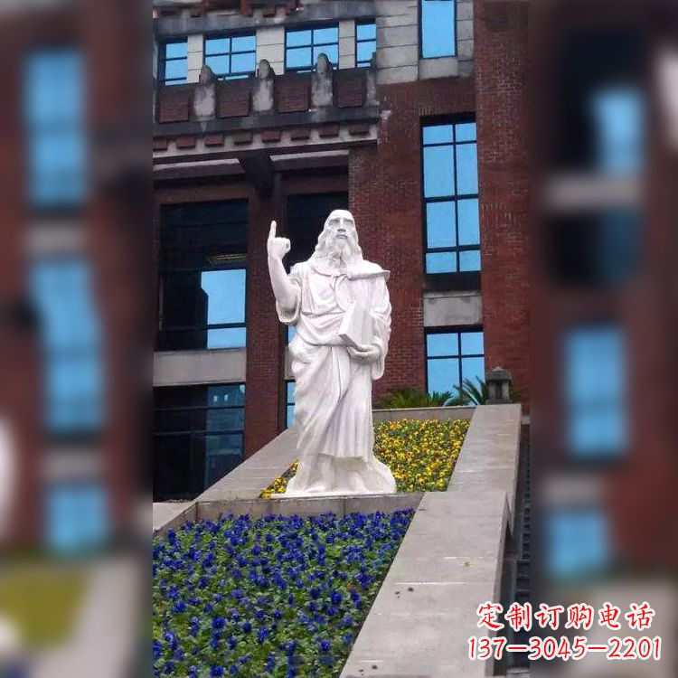 厦门柏拉图精美石雕像，传承哲学大师的精神