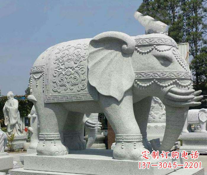 厦门别墅景观缅甸大象石雕