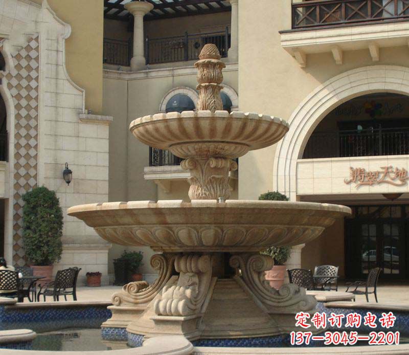 厦门别墅景观石雕大型喷泉雕塑 (2)
