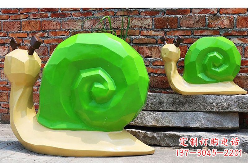 厦门玻璃钢几何蜗牛雕塑