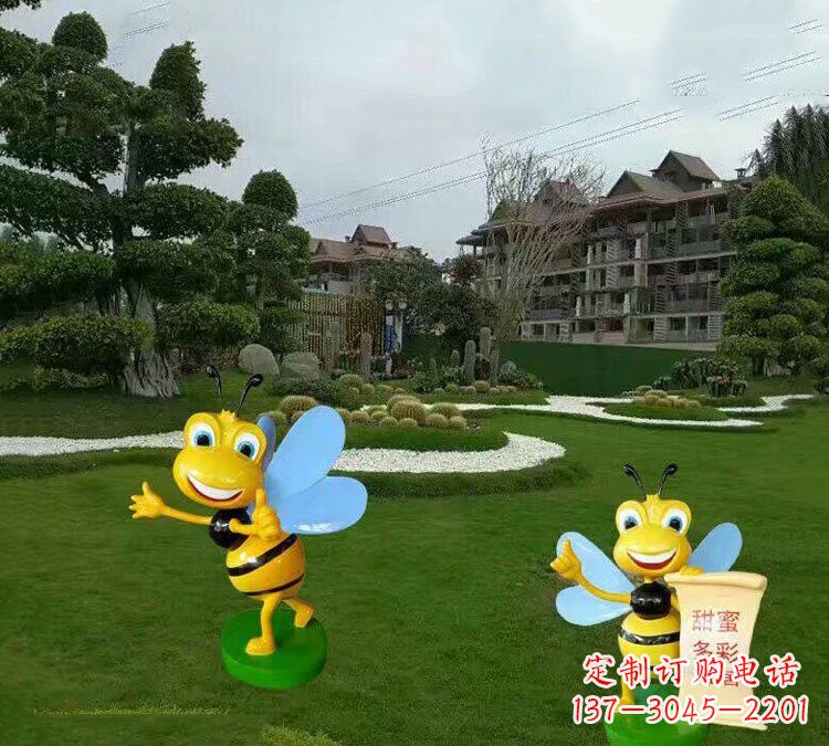 厦门精美的玻璃钢卡通小蜜蜂雕塑