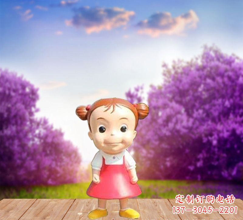 厦门精美玻璃钢卡通小女孩雕塑