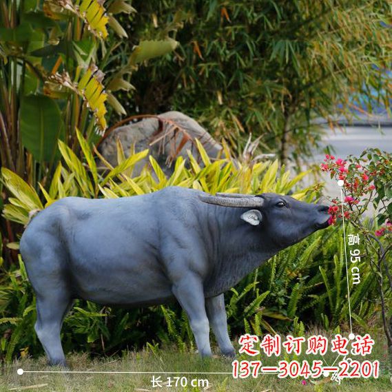 厦门玻璃钢水牛仿真雕塑 (3)