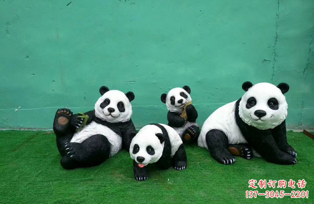 厦门玻璃钢熊猫雕塑传承中华文化