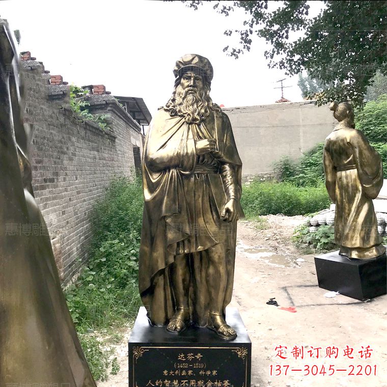 厦门达芬奇玻璃钢仿铜雕塑精美艺术之作