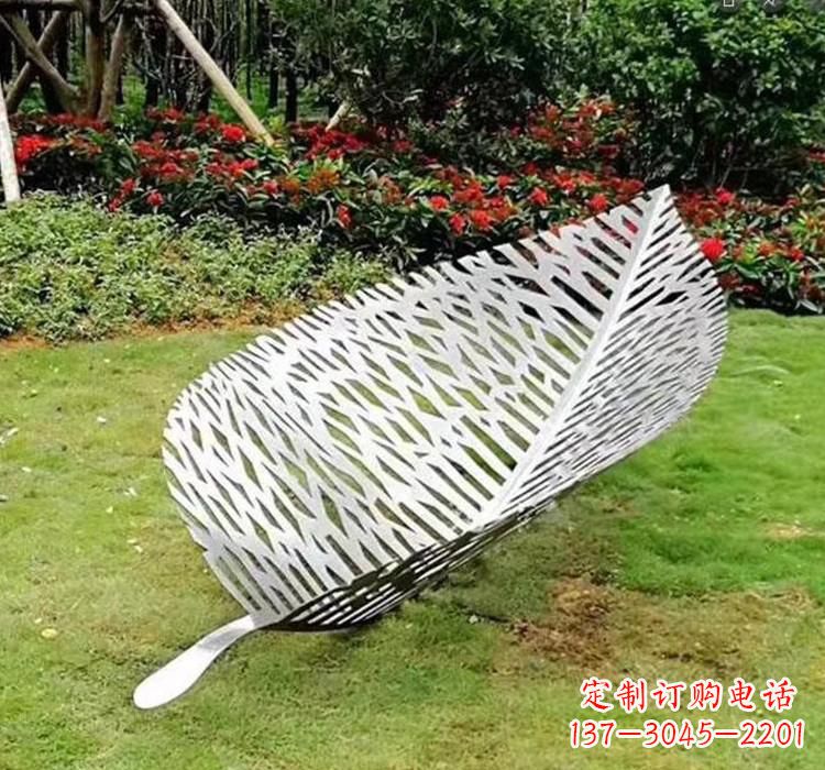 厦门不锈钢草坪树叶雕塑