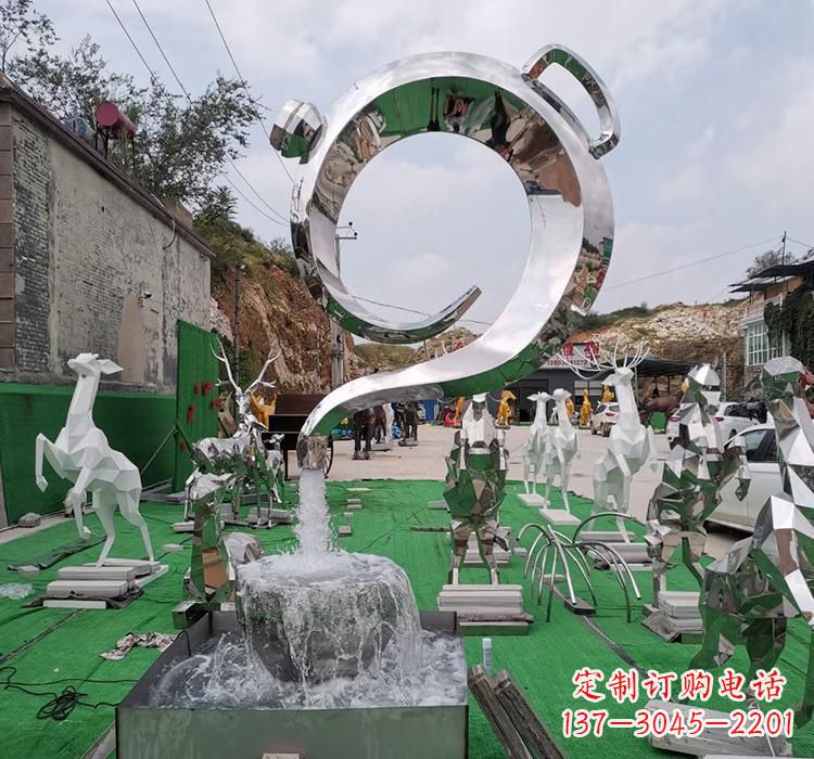 厦门不锈钢茶壶雕塑