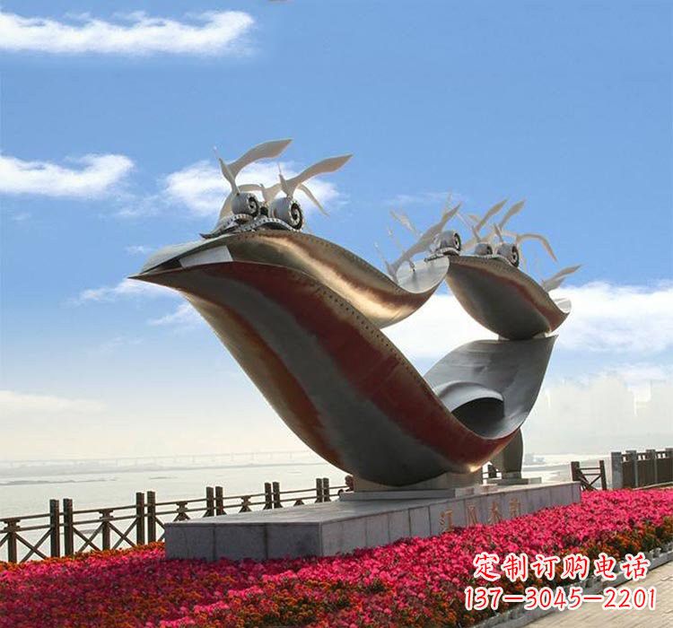 厦门海鸥雕塑——点缀不锈钢城市
