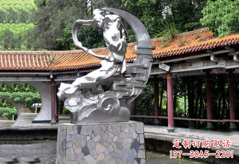 厦门不锈钢制作的嫦娥奔月雕塑