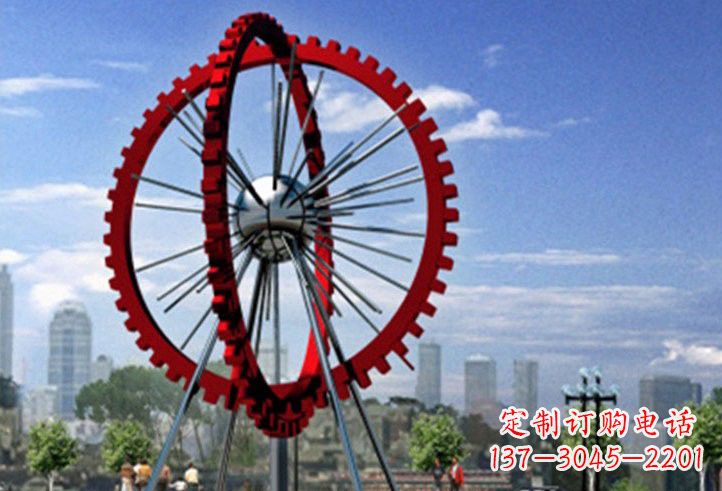 厦门不锈钢摩天轮雕塑美丽的景观