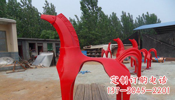 厦门不锈钢抽象马雕塑 (3)