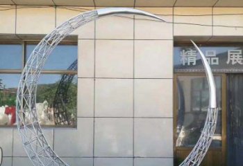 厦门不锈钢别墅月亮镂空雕塑