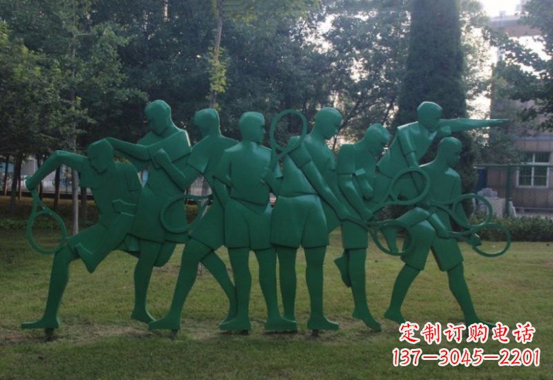 厦门不锈钢羽毛球人物雕塑精美绝伦