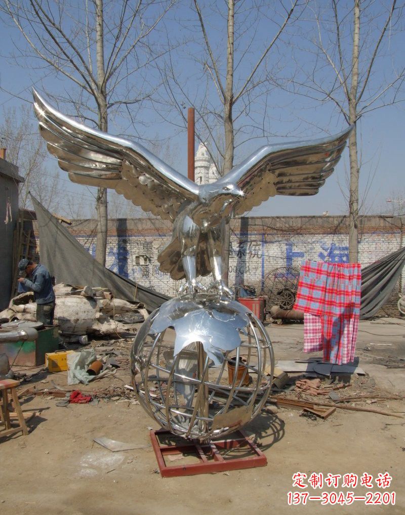 厦门老鹰雕塑不锈钢大展鸿图