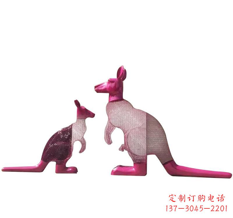 厦门不锈钢袋鼠雕塑——传承澳大利亚文化