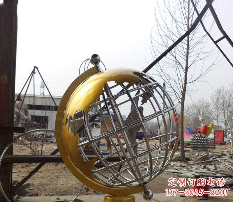 厦门不锈钢地球仪学校雕塑