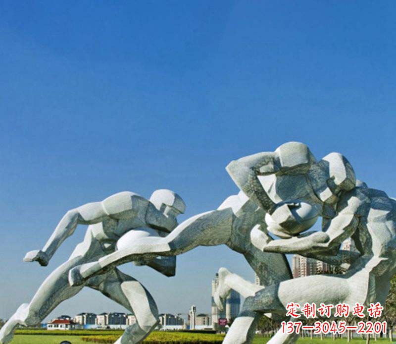 厦门橄榄球雕塑传承优雅运动精神