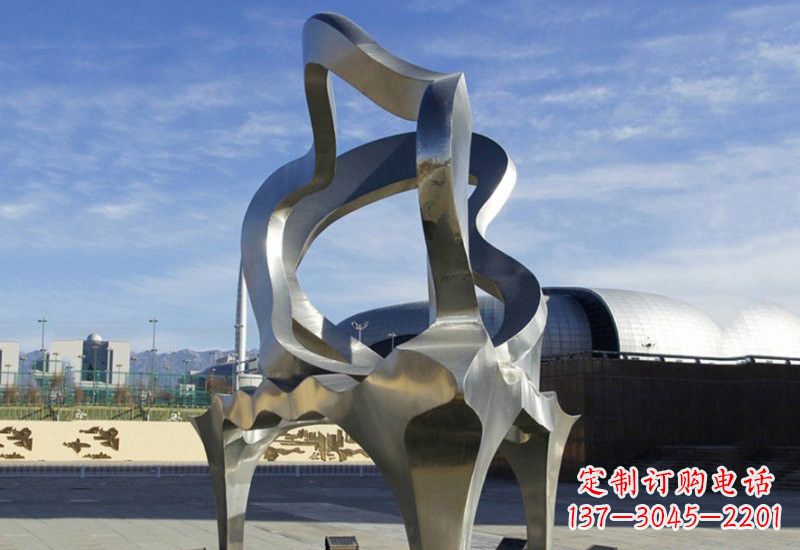厦门不锈钢广场抽象钢琴雕塑