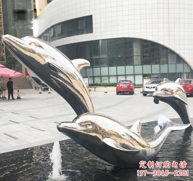 厦门不锈钢海豚造型雕塑