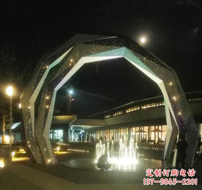厦门不锈钢户外拱门雕塑