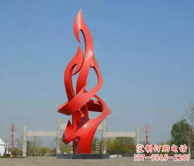 厦门火苗雕塑点缀城市景观