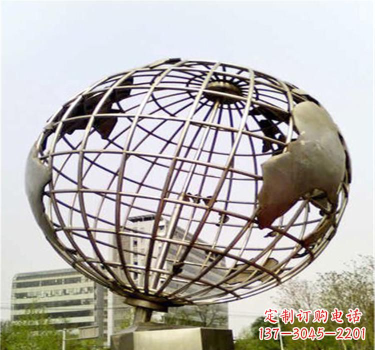 厦门不锈钢景观地球仪雕塑