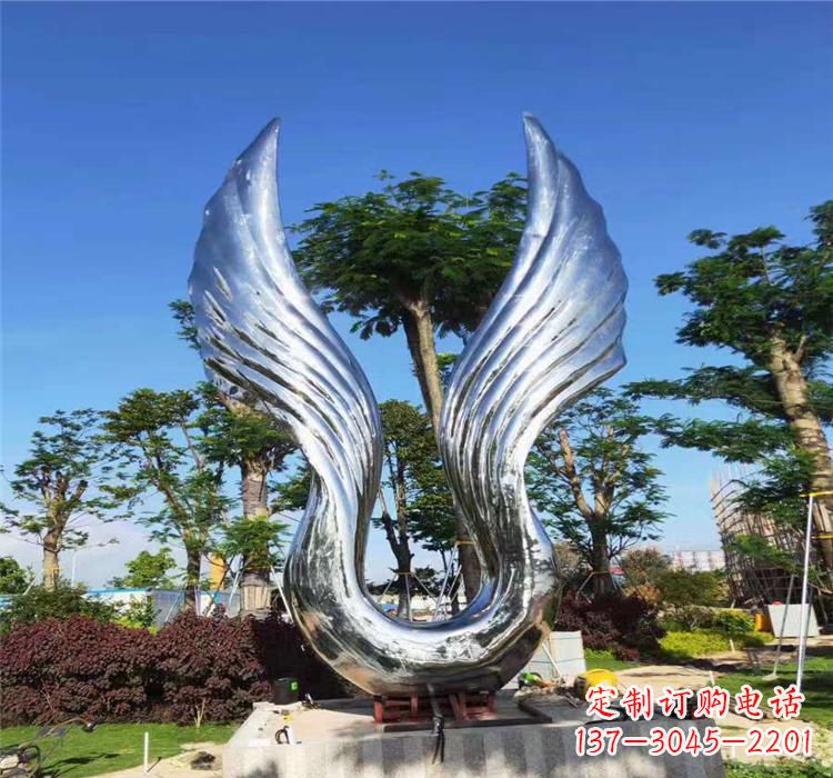 厦门精美不锈钢翅膀雕塑