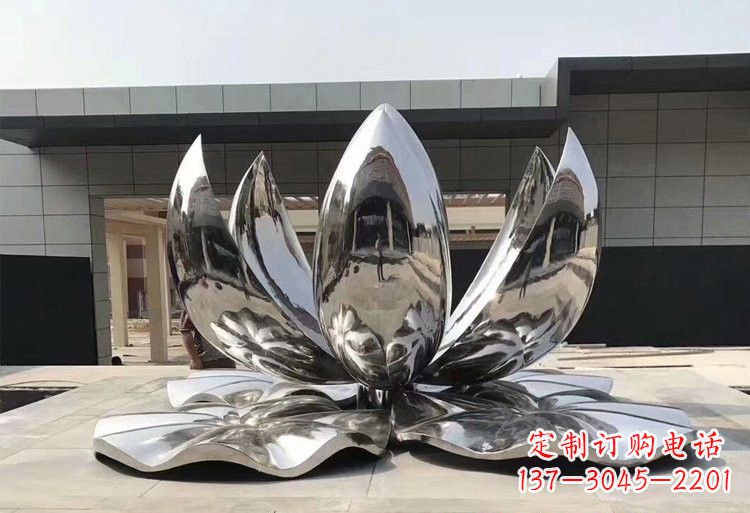 厦门不锈钢镜面荷花雕塑