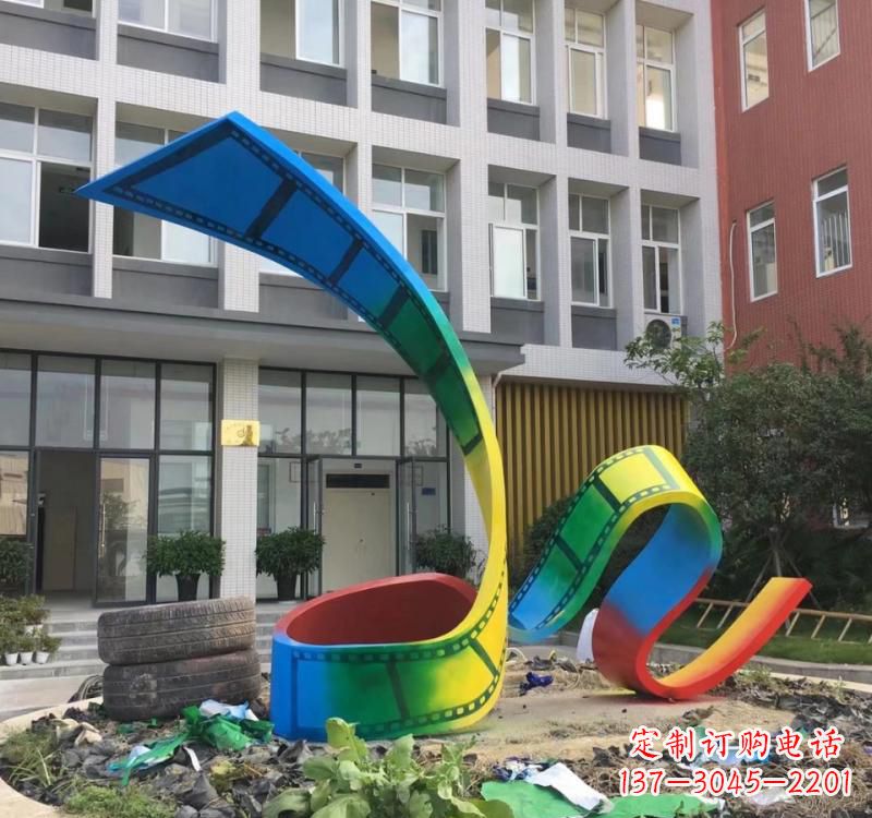 厦门不锈钢烤漆艺术胶卷雕塑——缔造艺术精品