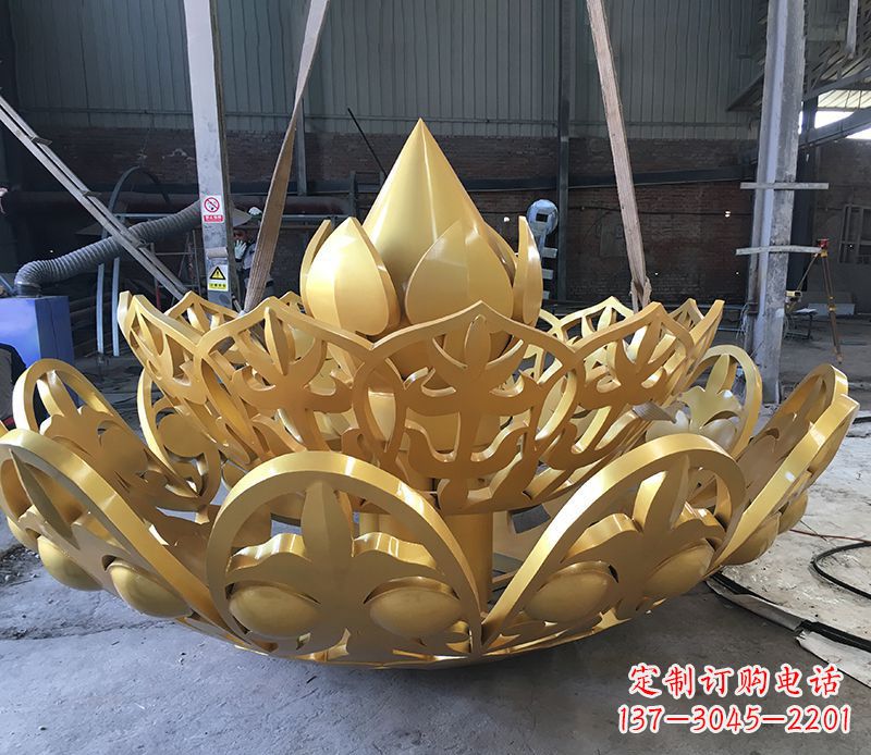 厦门不锈钢镂空莲花雕塑