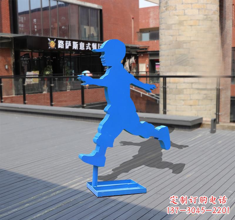 厦门儿童雕塑不锈钢跑步儿童雕塑