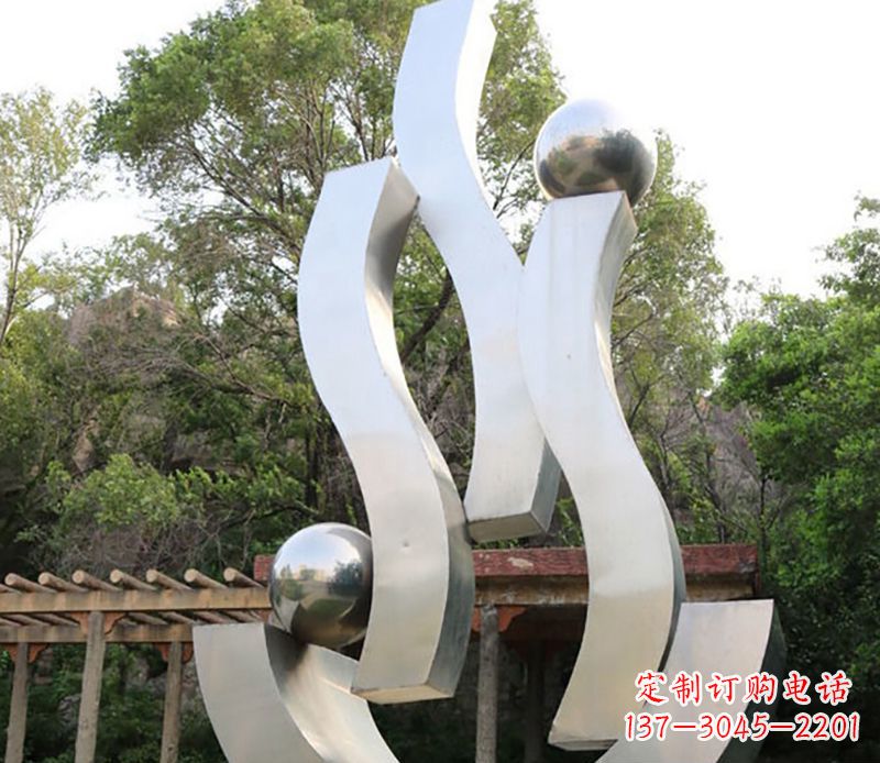 厦门景观雕塑现代不锈钢飘带