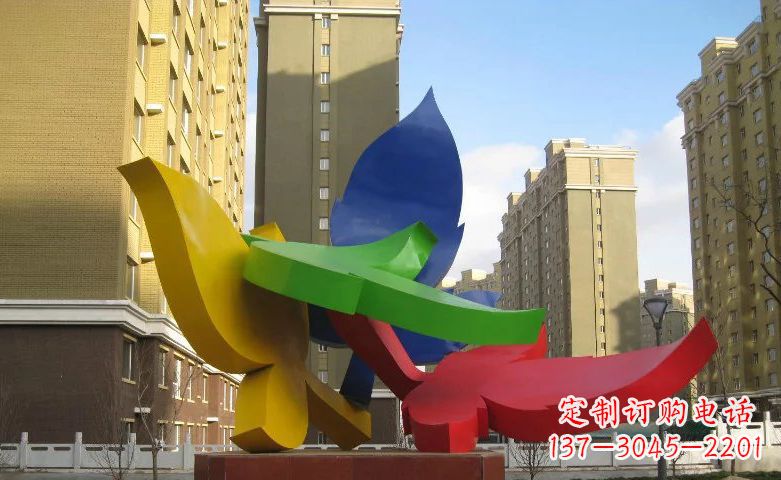 厦门不锈钢树叶景观雕塑