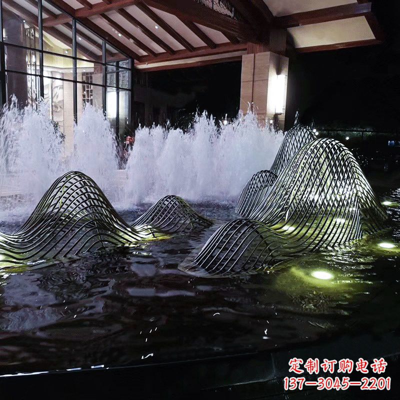 厦门不锈钢铁艺水景假山