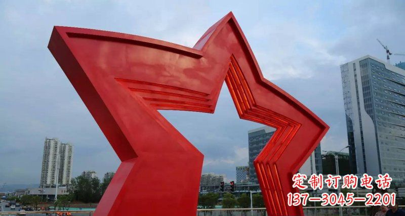 厦门不锈钢五角星拱门广场景观雕塑