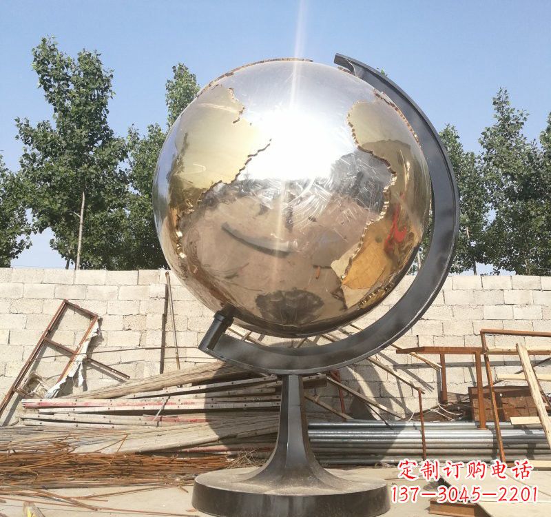 厦门不锈钢校园地球仪雕塑