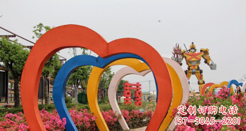 厦门不锈钢心形拱门公园雕塑
