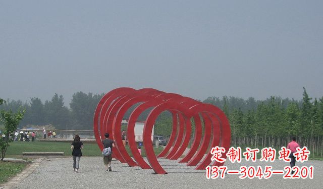 厦门不锈钢心形拱门公园景观雕塑