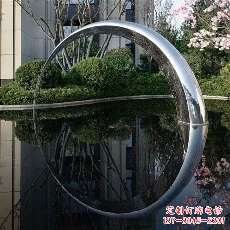 厦门不锈钢月亮水景景观