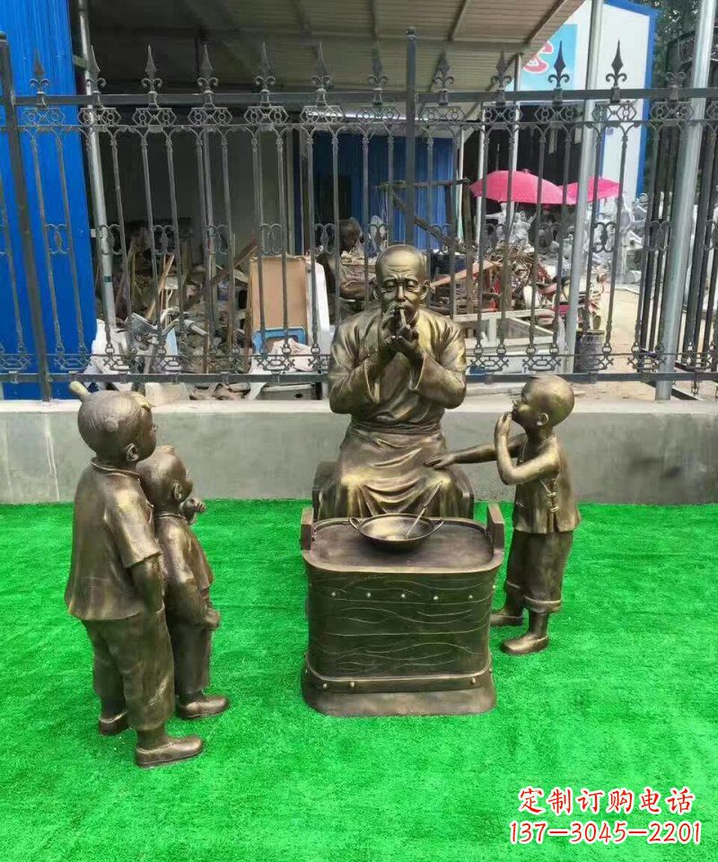 厦门传统糖人铜雕——赞美传统文化的艺术精品