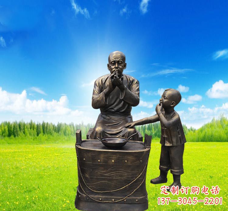 厦门糖果小品铜雕吹糖人