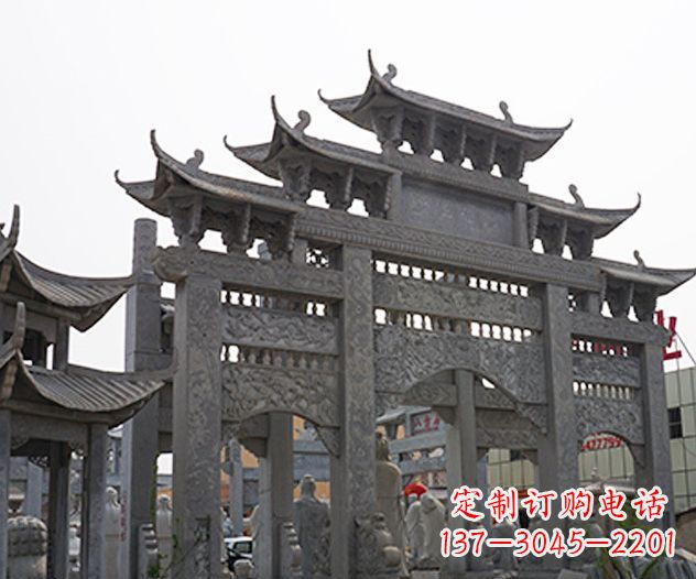 厦门村庄大型牌坊石雕