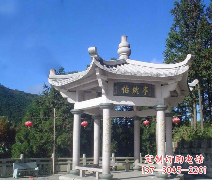 厦门精美大理石凉亭雕塑