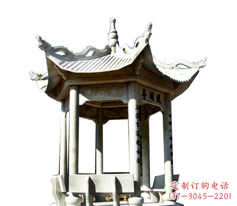 厦门大理石凉亭石雕,历史韵味浓郁