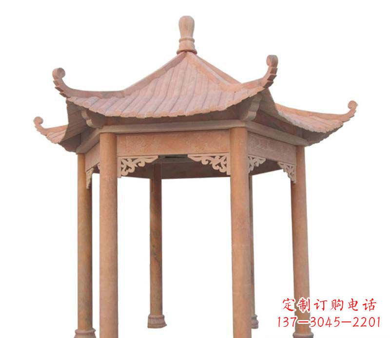 厦门大理石六角凉亭