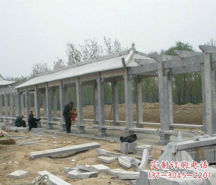 厦门精美大理石凉亭雕塑