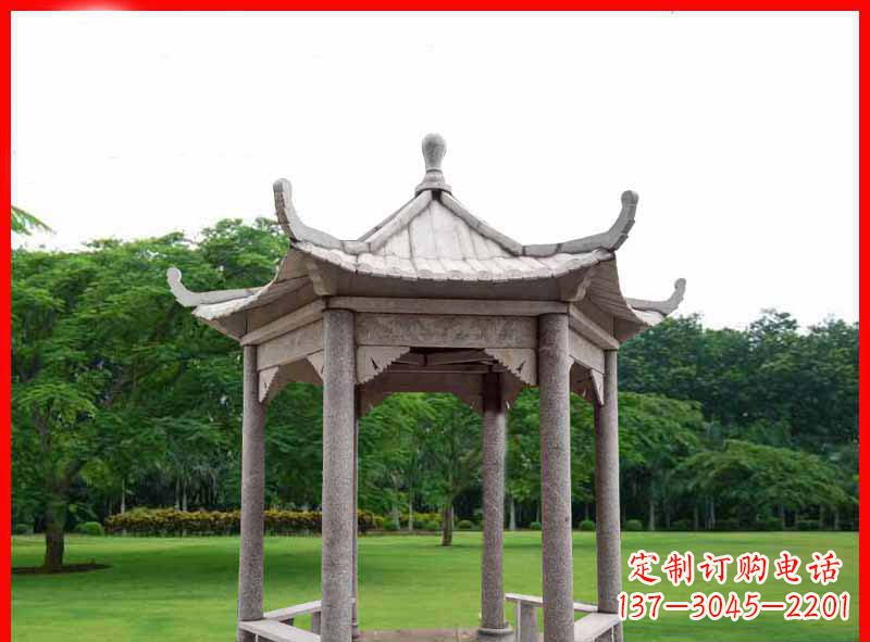 厦门精致大理石凉亭雕塑