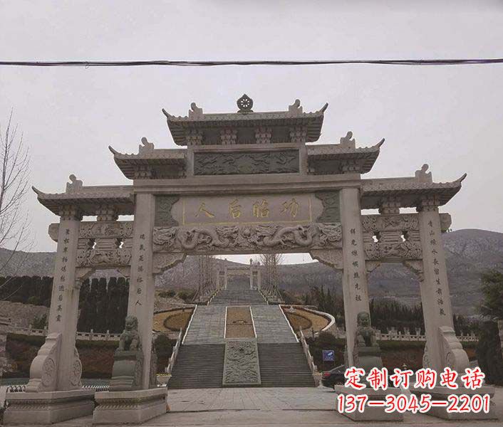 厦门大理石牌坊石雕，精美别致，艺术魅力无限