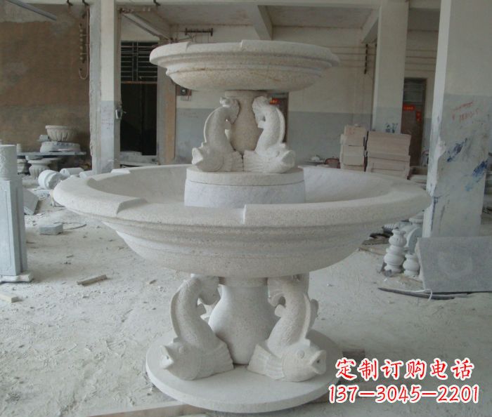 厦门高端大理石双层喷泉雕塑