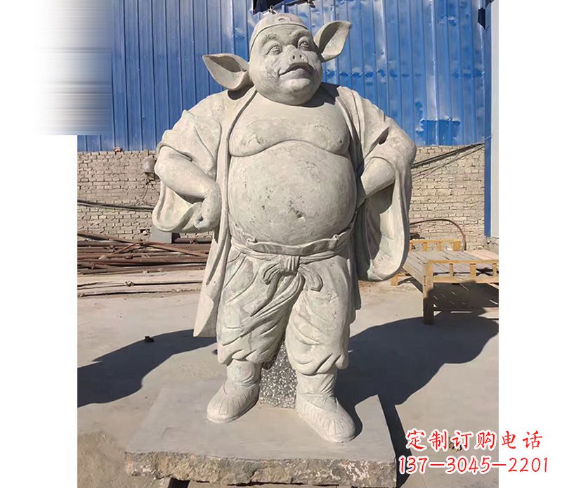 厦门大理石猪八戒石雕